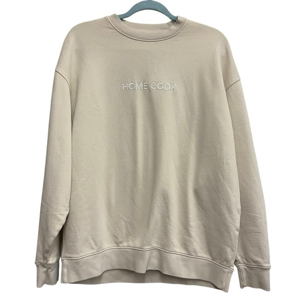 Mate Home Cook Organic Cotton Sweatshirt Cream Oversized XS/S
